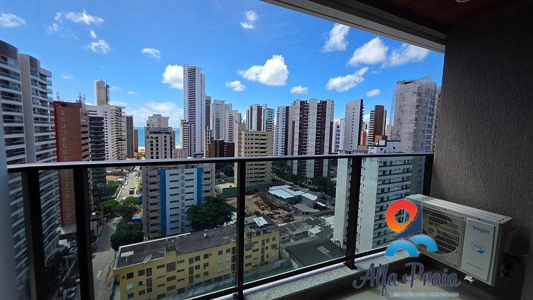 Premium studio at Beach Class Meireles with rooftop access