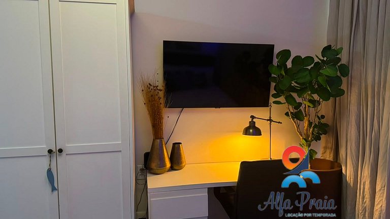Studio premium no Beach Class Meireles com Rooftop