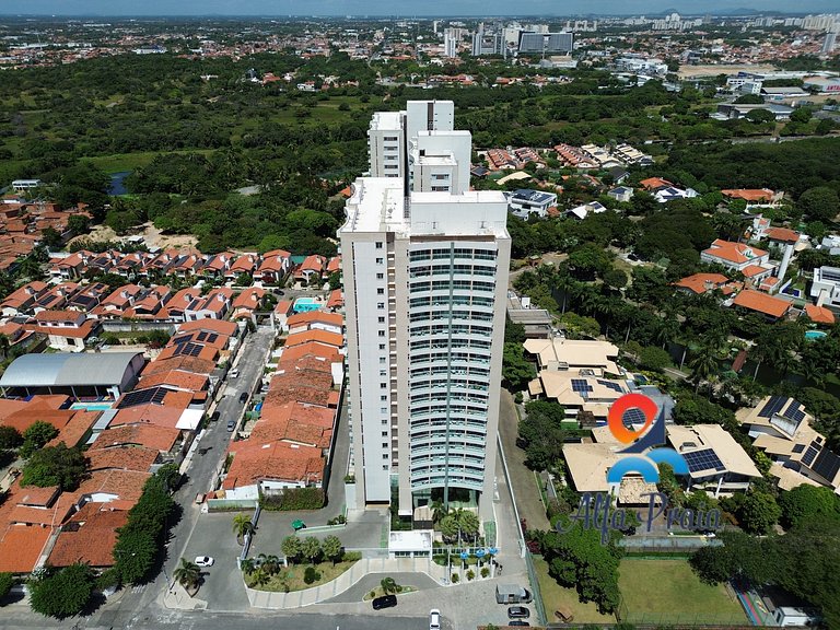 Estúdio estilo industrial e vista para as dunas