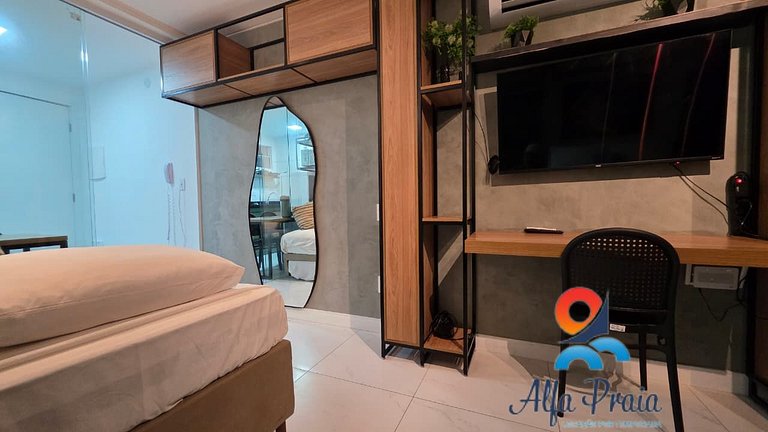 Studio with industrial style and dune view